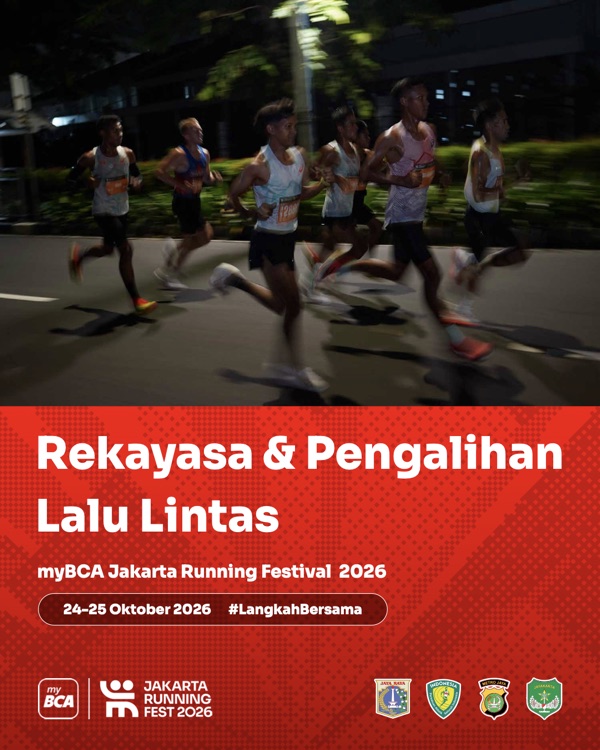 Cover of the Jakarta Running Festival 2026 road closure and traffic engineering guide